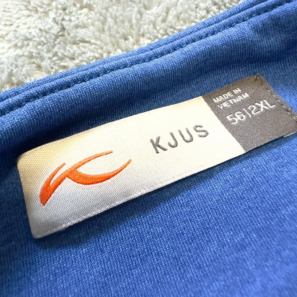 KJUS Sweater Men 2XL Blue Golf Mid Layer 1/2 Zip Keano Lightweight UPF Quick Dry